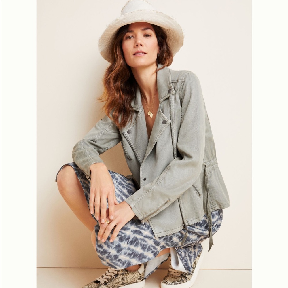 Anthropologie Marrakech Ronika Draped Moto Jacket
